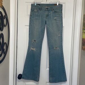 Citizens of Humanity Ingrid #002 Low waist flare distressed light wash